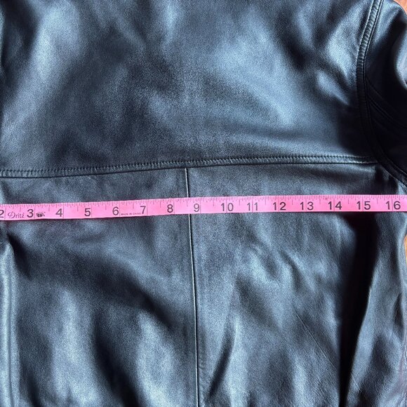 Perfect Black Leather Crop Jacket - Theory - Picture 8 of 10